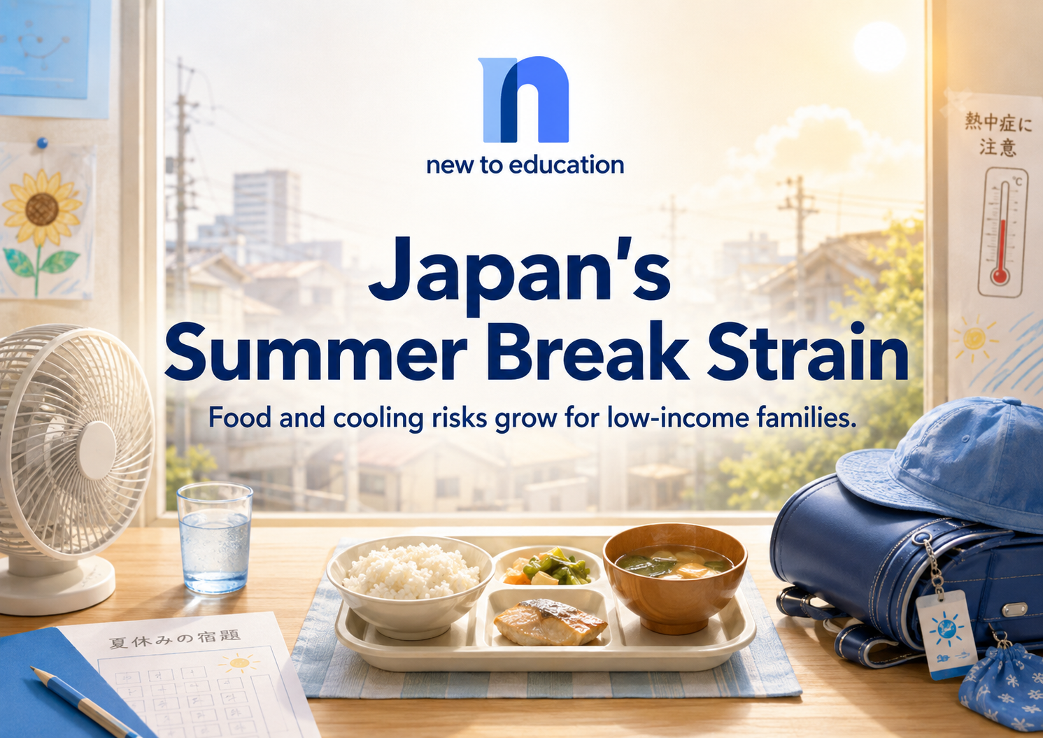 Japan’s Summer Break Deepens Food and Cooling Risks for Children in Low-Income Families
