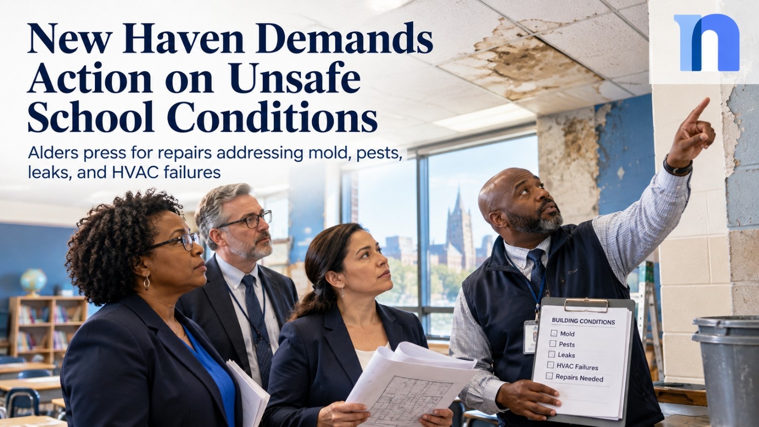 New Haven Alders Demand Action on Mold, Pests, HVAC Failures, and Unsafe School Conditions
