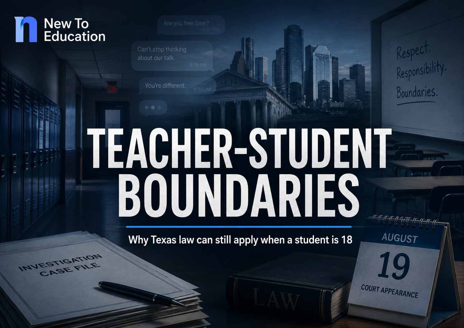 Houston ISD Teacher Heads to Court August 19 in Improper-Relationship Case: Why Texas Law Can Apply to an 18-Year-Old Student