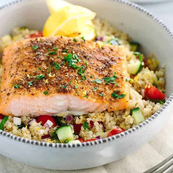 Mediterranean Salmon & Quinoa Bowl