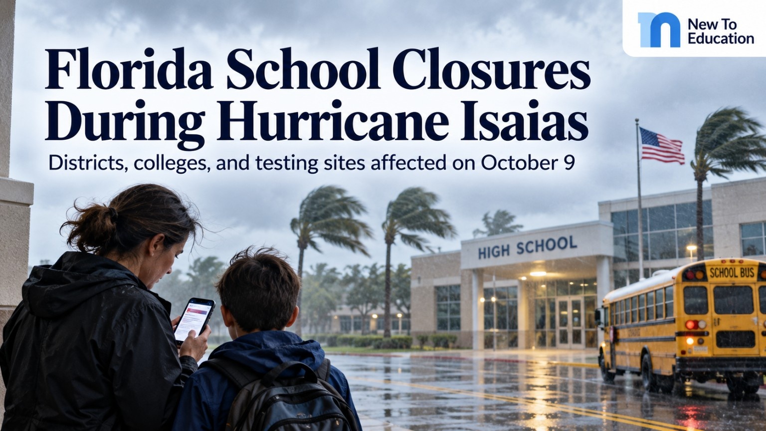 Florida Hurricane Isaias School Closures October 9: Districts, Colleges, Universities, and Teacher Exams Affected