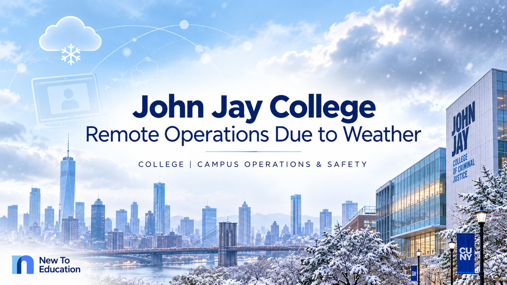 John Jay College Moves Saturday Operations Online as Weather Threatens New York City