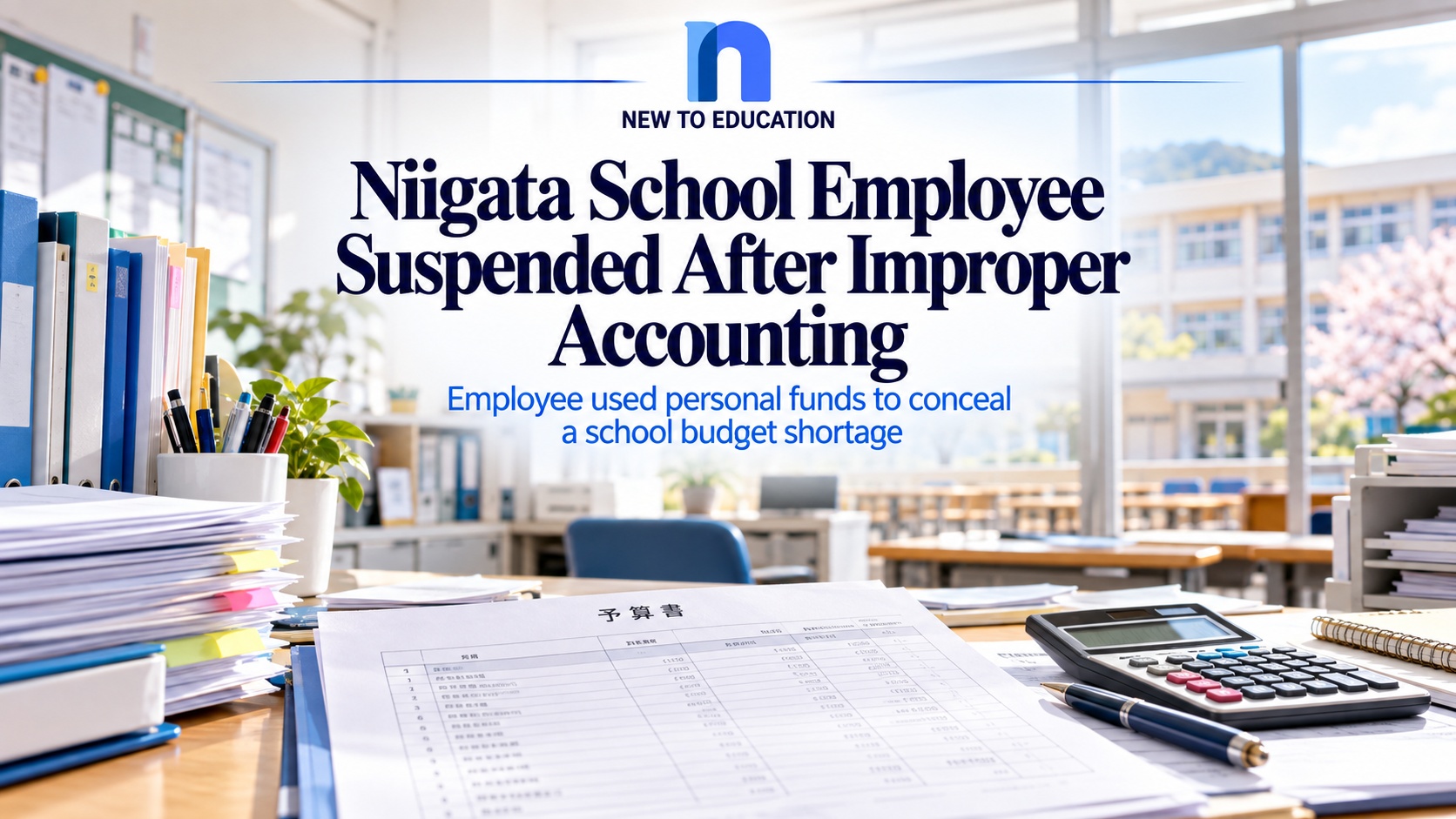 Niigata School Employee Suspended After Improper Accounting, ¥1.38 Million Personal Payment, and Unpaid Bills