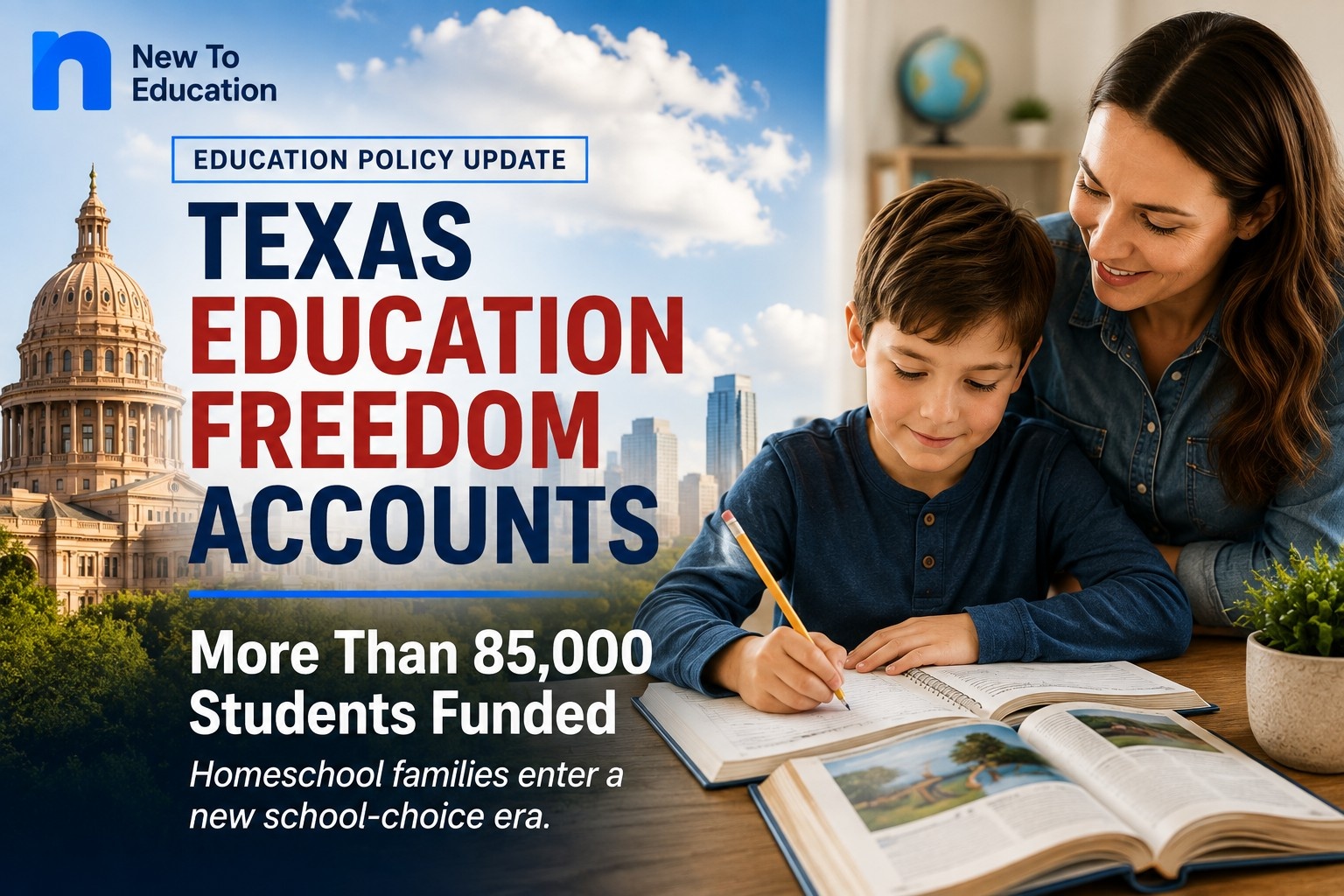 Texas Education Freedom Accounts Fund More Than 85,000 Students as Homeschool Families Enter New School-Choice Era