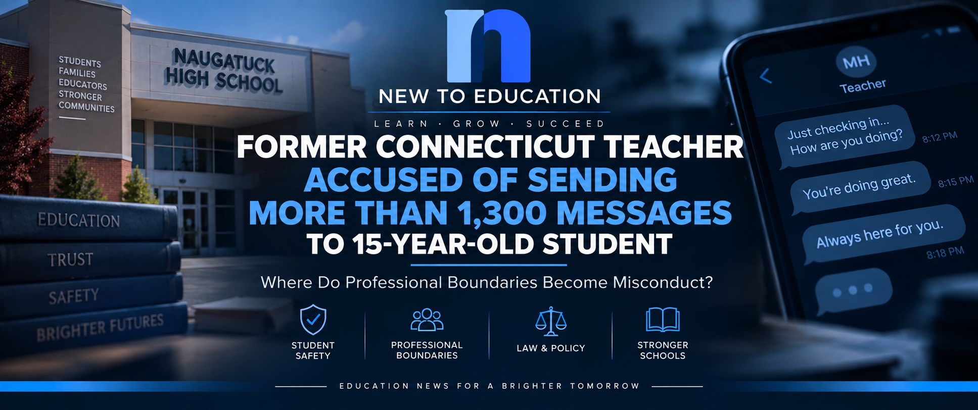 Former Connecticut Teacher Accused of Sending More Than 1,300 Messages to 15-Year-Old Student