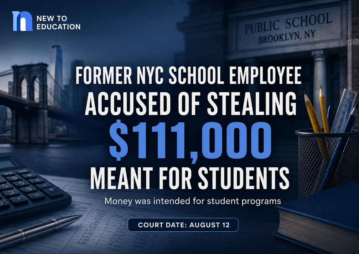 Former NYC School Employee Accused of Stealing More Than $111,000 Intended for Students