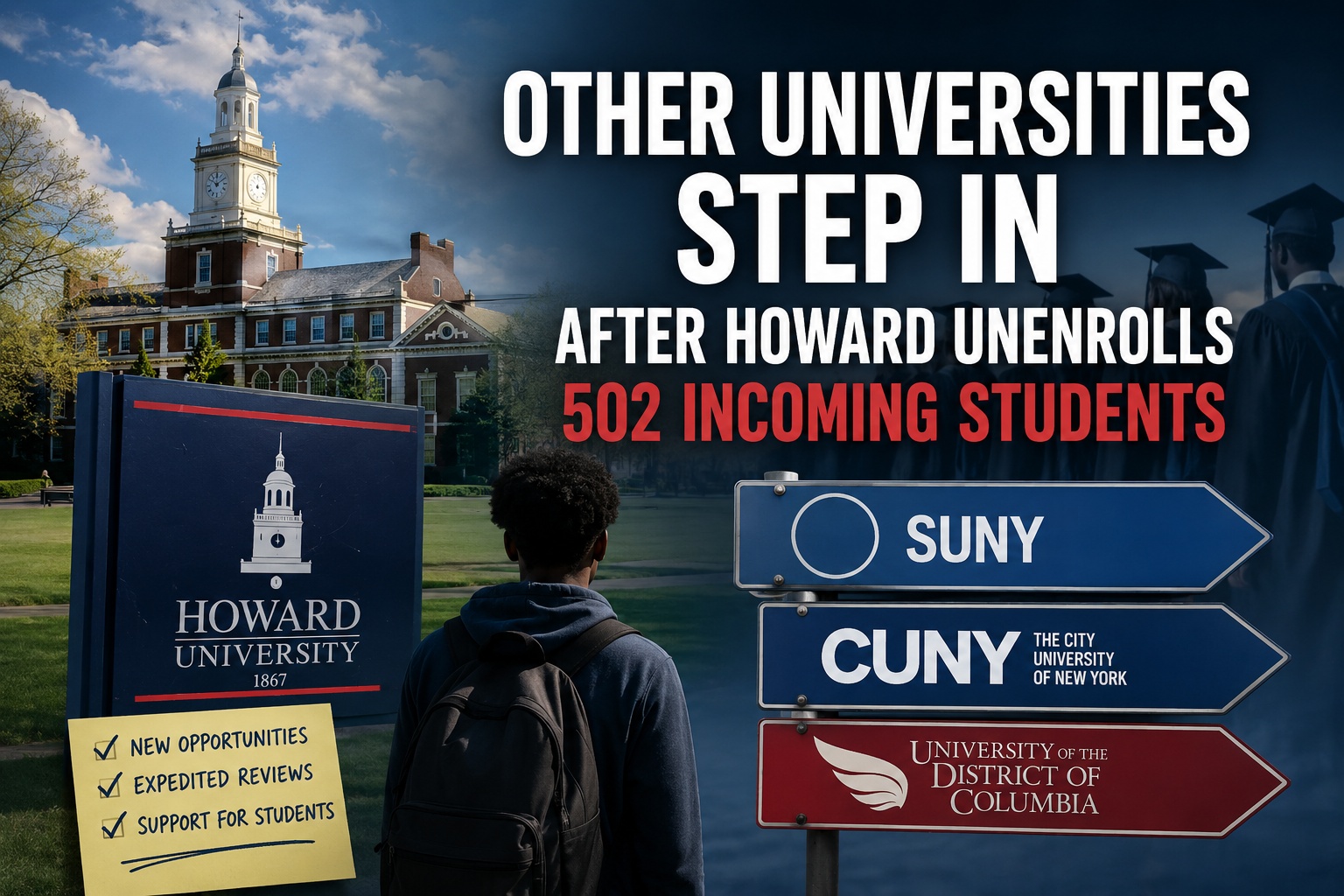 Other Universities Step In After Howard Unenrolls 502 Incoming Students