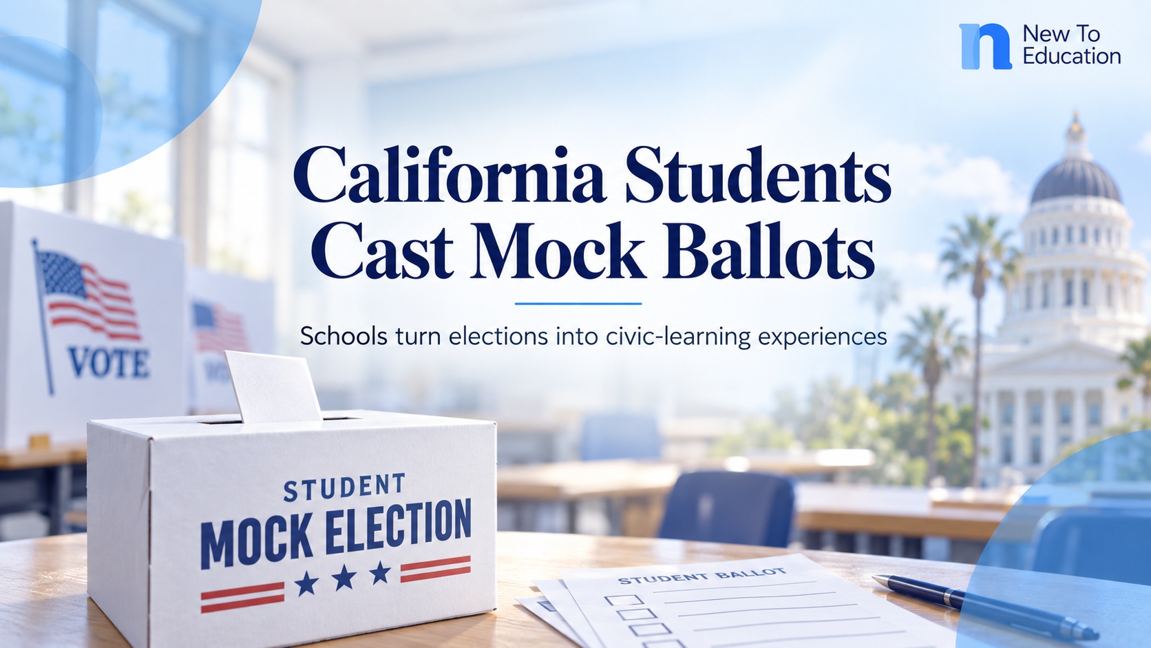 California Students Cast Mock Ballots as Schools Turn Elections Into Civic-Learning Experiences