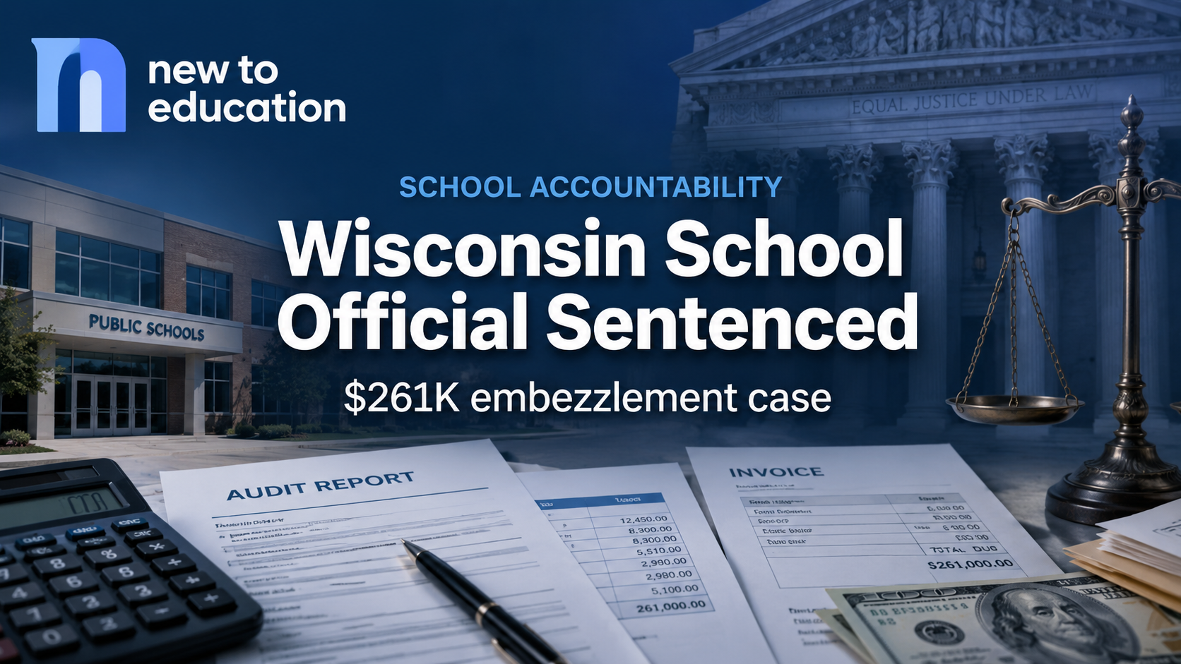 Wisconsin School Business Official Sentenced After $261,690 Embezzlement Scheme