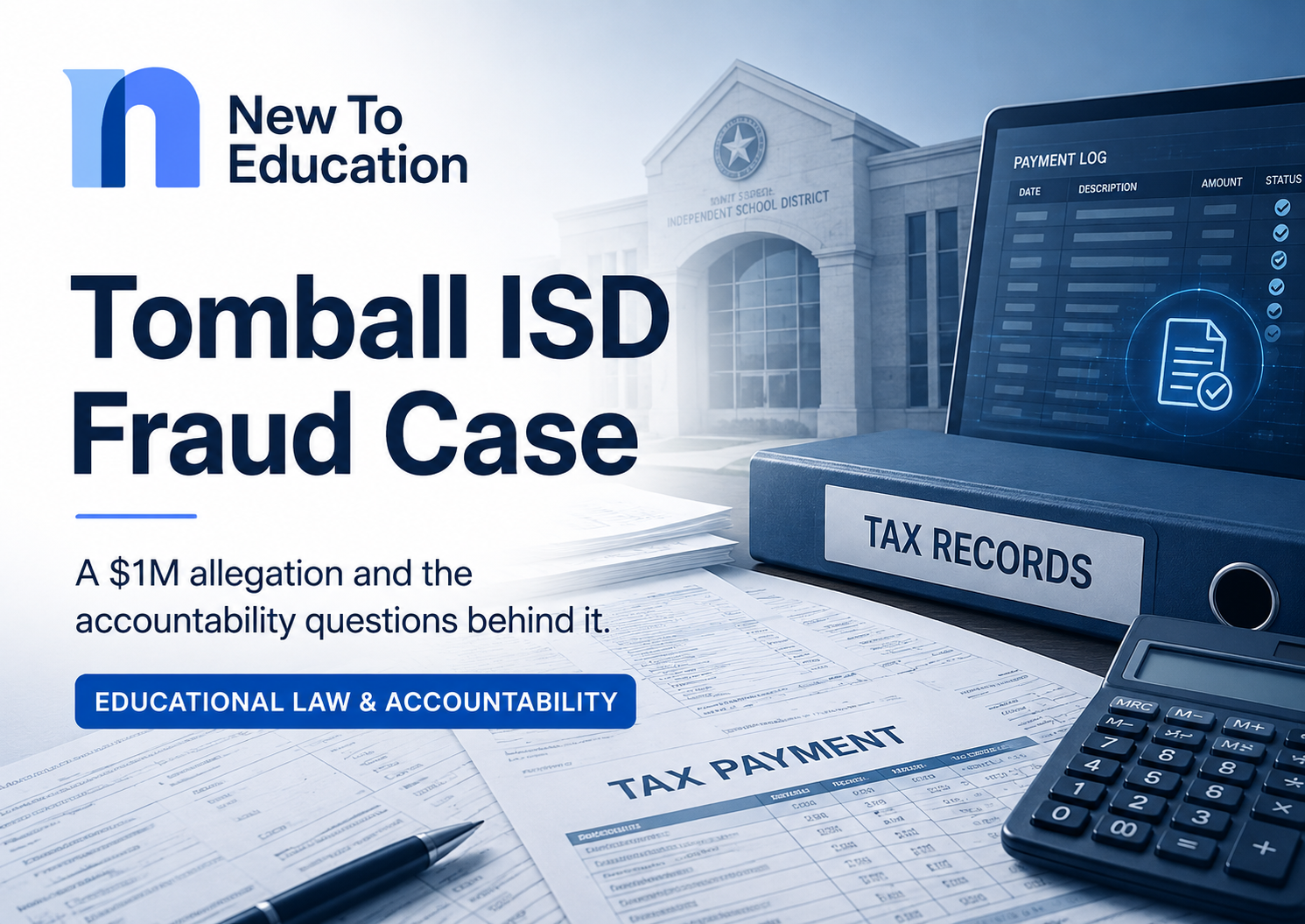 Former Tomball ISD Official Accused of Stealing Nearly $1 Million in Property-Tax Payments