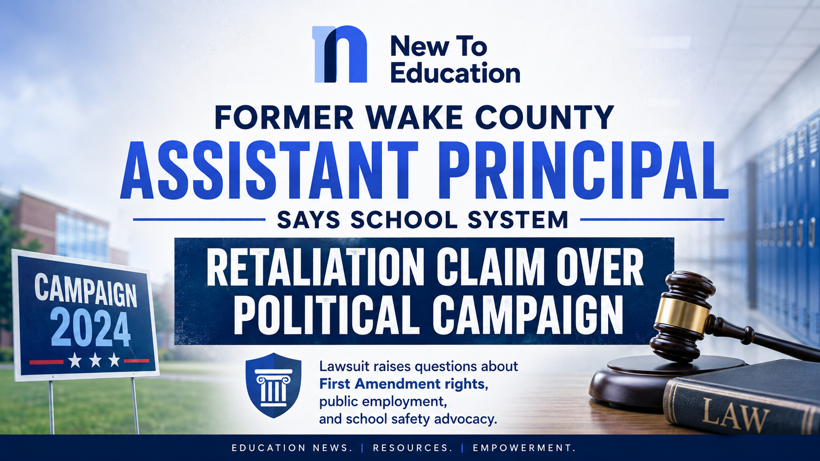 Former Wake County Assistant Principal Says School System Retaliated Over Political Campaign and Safety Advocacy