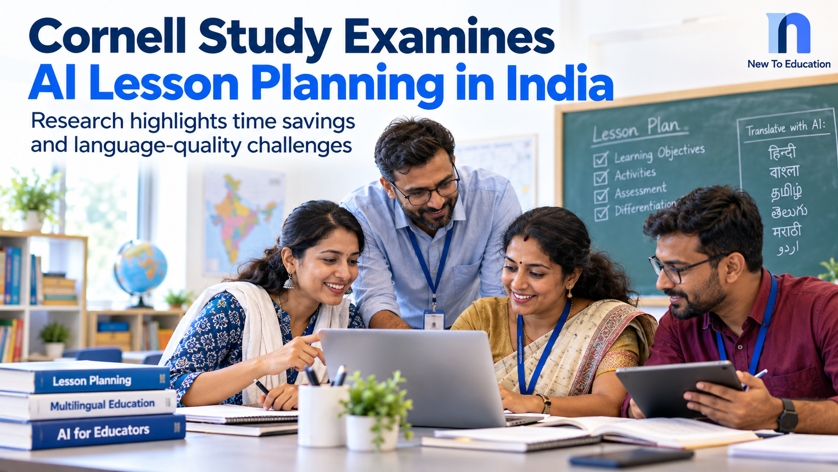 Cornell Research Finds AI Lesson-Planning Tool Saves Teachers Time but Exposes Language-Quality Challenges in India