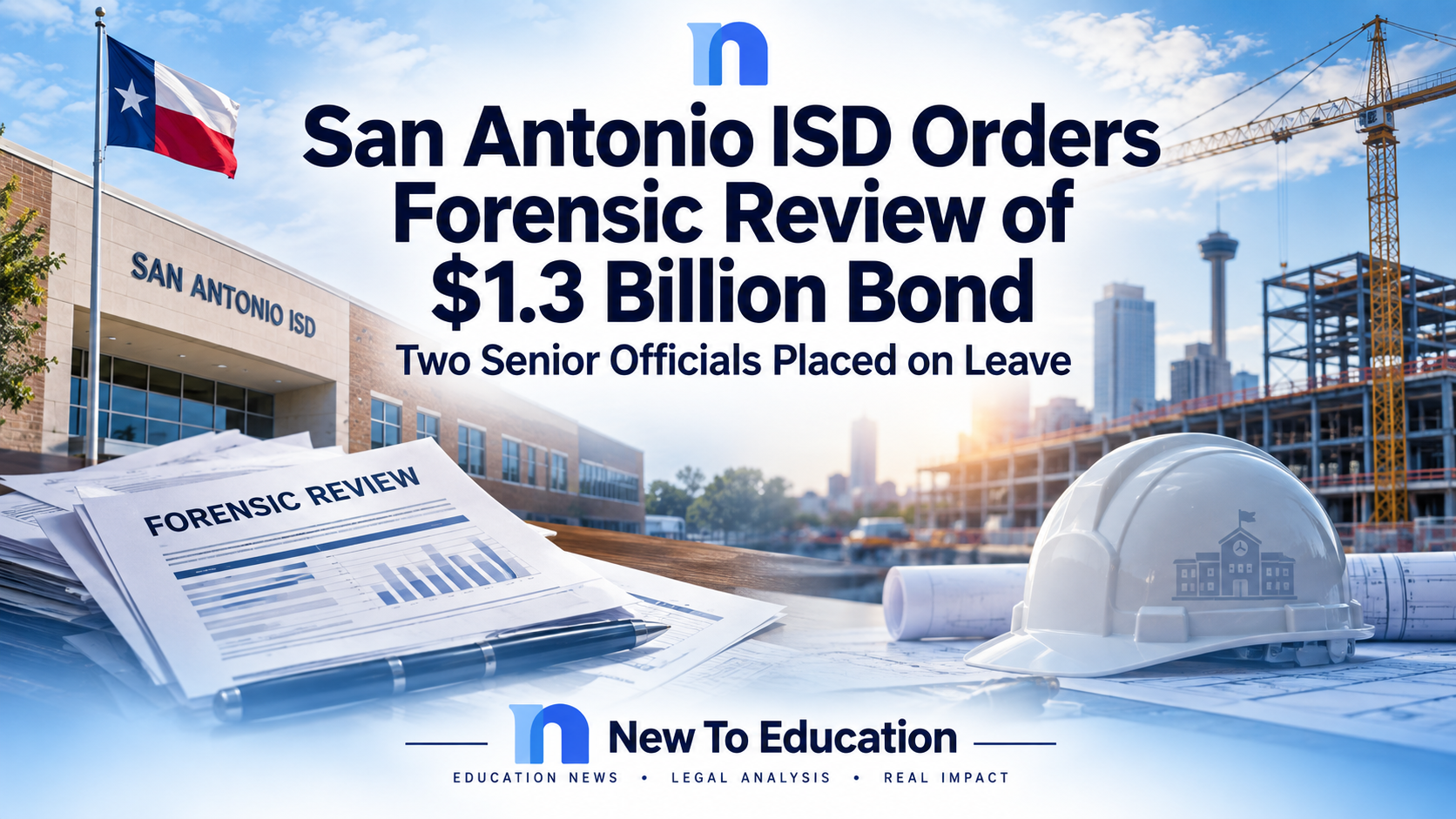 San Antonio ISD Orders Forensic Review of $1.3 Billion Bond as Senior Officials Are Placed on Leave