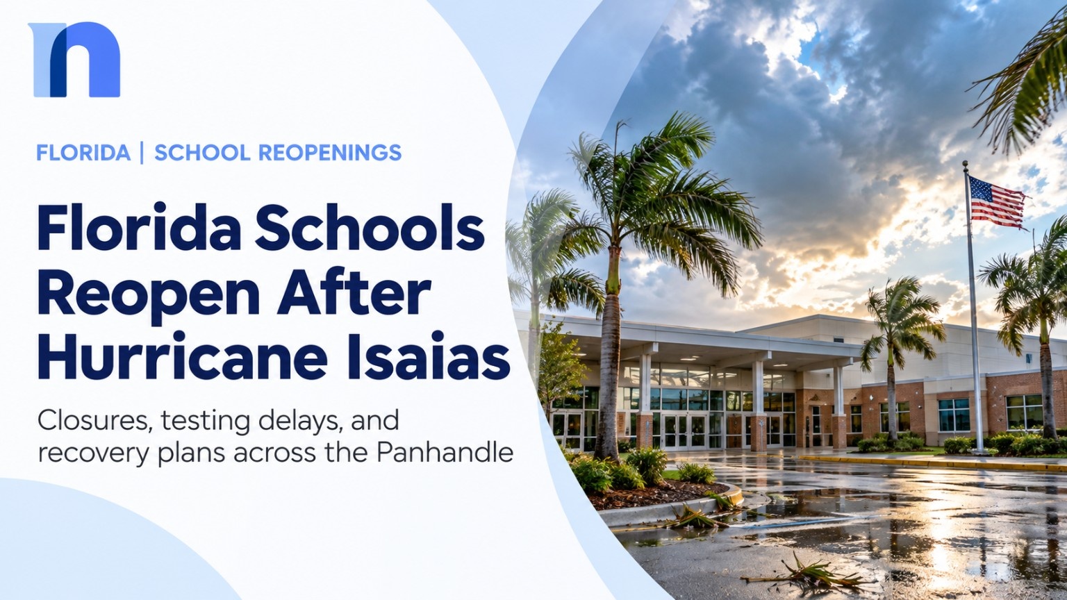 Florida Panhandle Schools Reopen October 12 After Hurricane Isaias: District, College, and Testing Updates