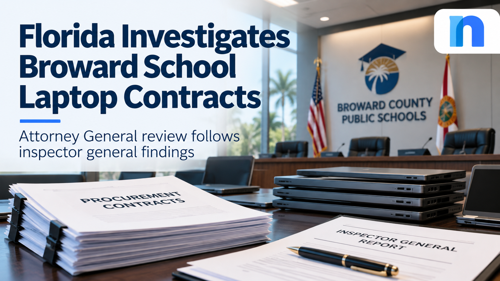 Florida Attorney General to Investigate Broward Schools Laptop Contracts After Inspector General Findings